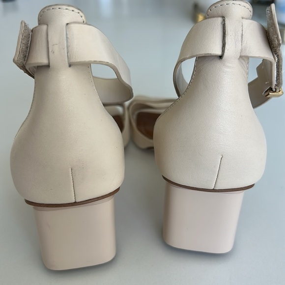 SARTO BY FRANCO SARTO Lusso Ankle Strap Block Heel Sandal Bone Off White 8 - Picture 6 of 13